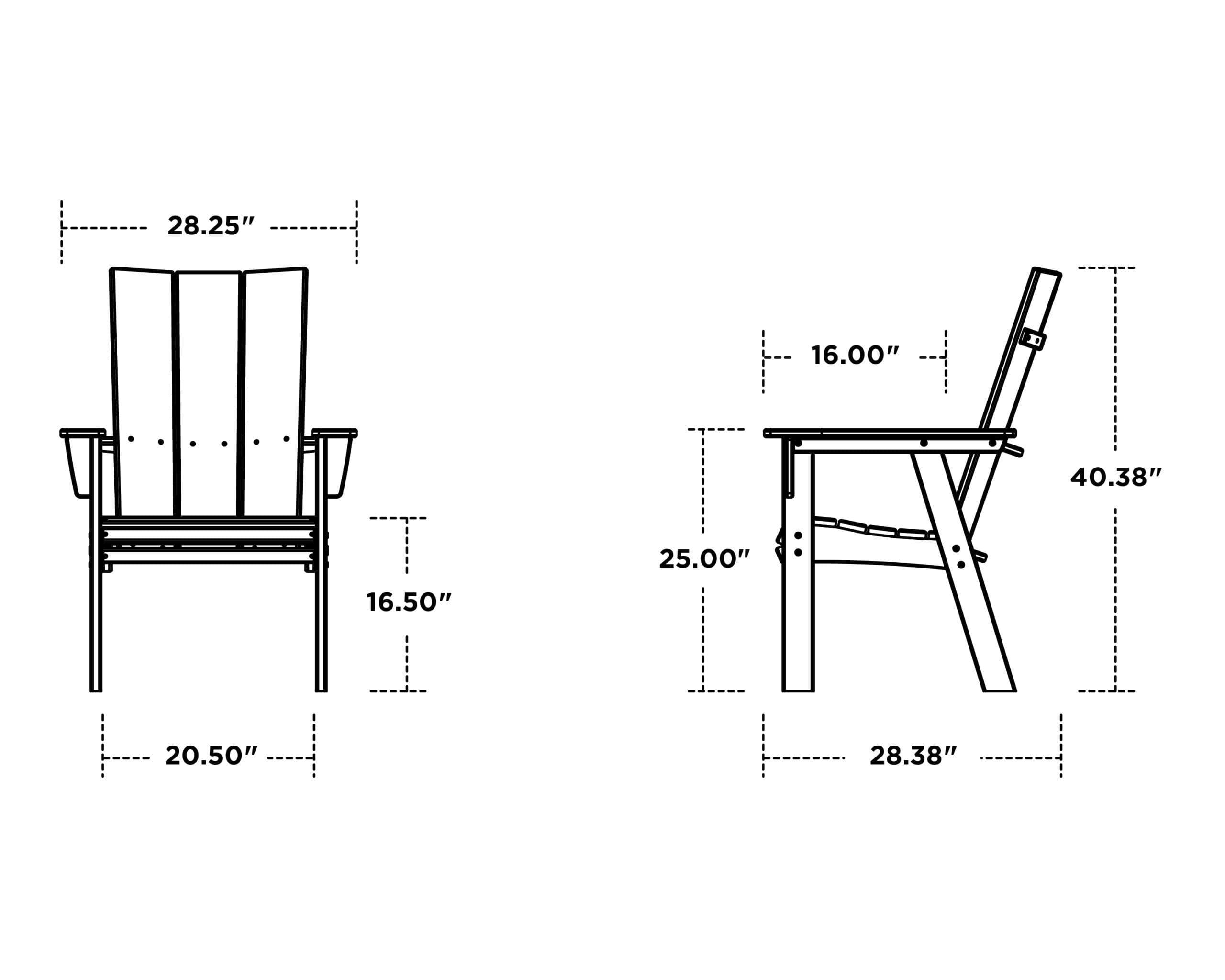 Modern Curveback Adirondack Dining Chair - Image 3