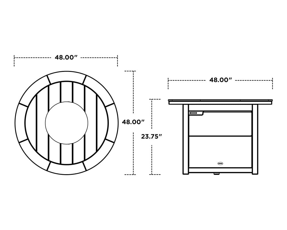 48" Round Fire Pit Table - Image 4