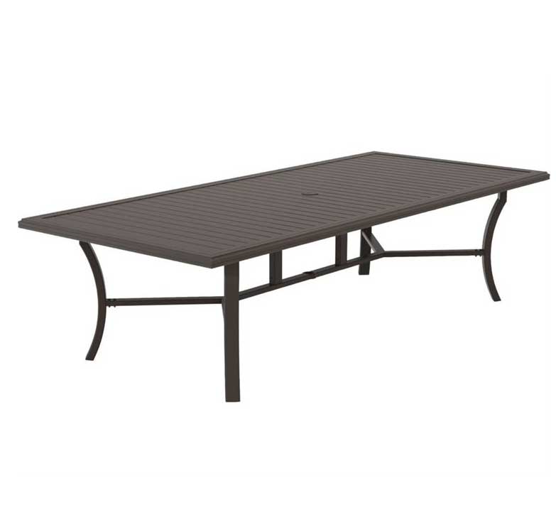 Banchetto 108"x48" Rectangular Dining Umbrella Table