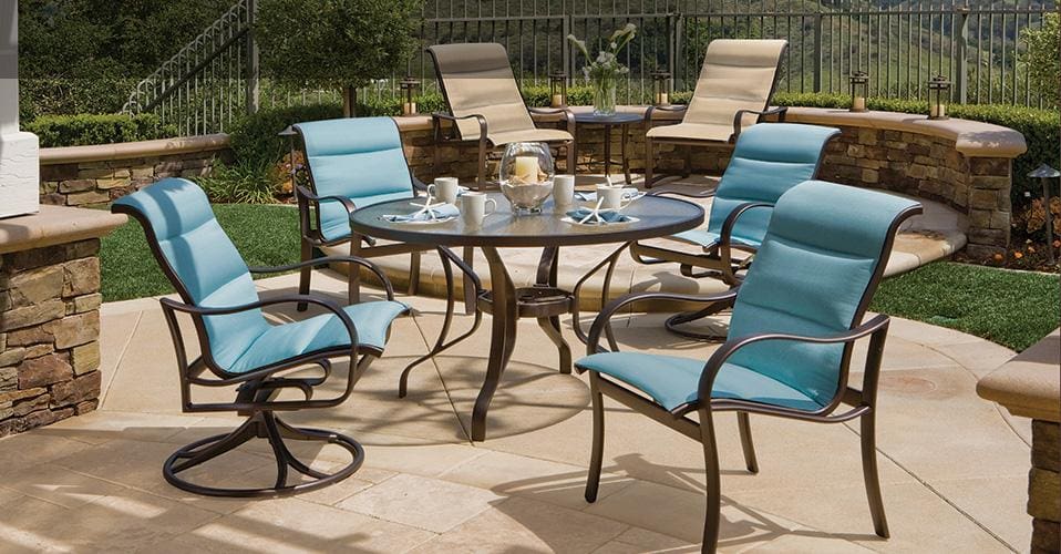 Shoreline Padded Sling Swivel Dining - Image 3