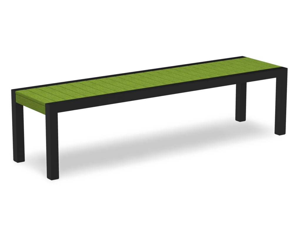 MOD 68" Bench in Textured Black / Color- Vibrant
