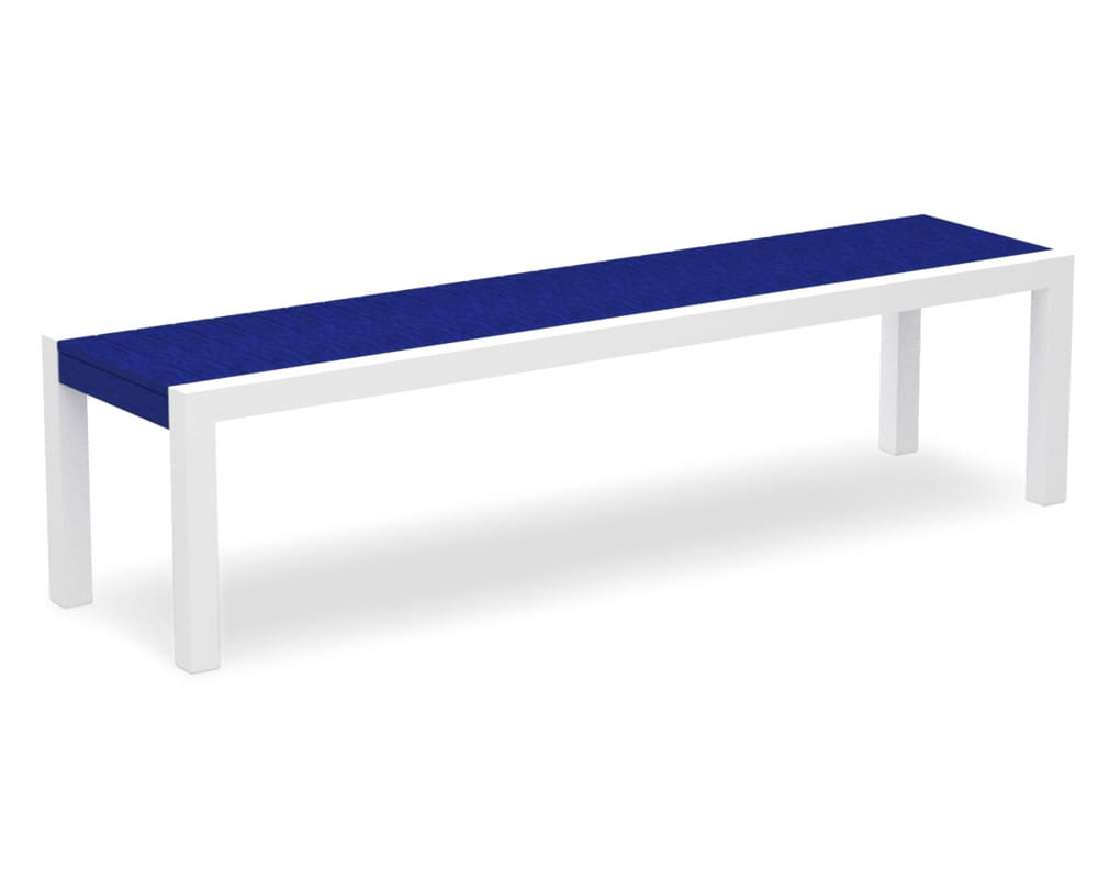 MOD 68" Bench in Satin White / Color- Vibrant