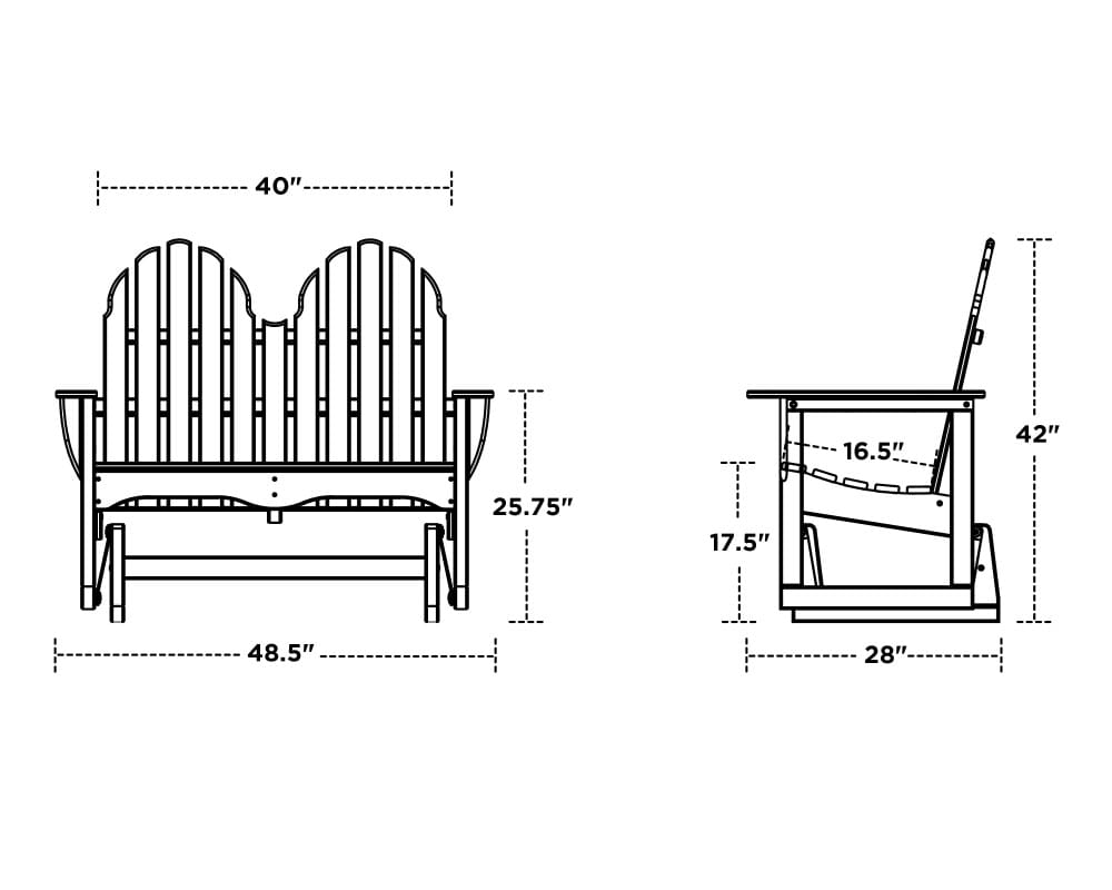 Classic Adirondack 48" Glider - Image 6