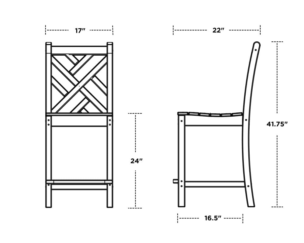 Chippendale Counter Side Chair - Image 2
