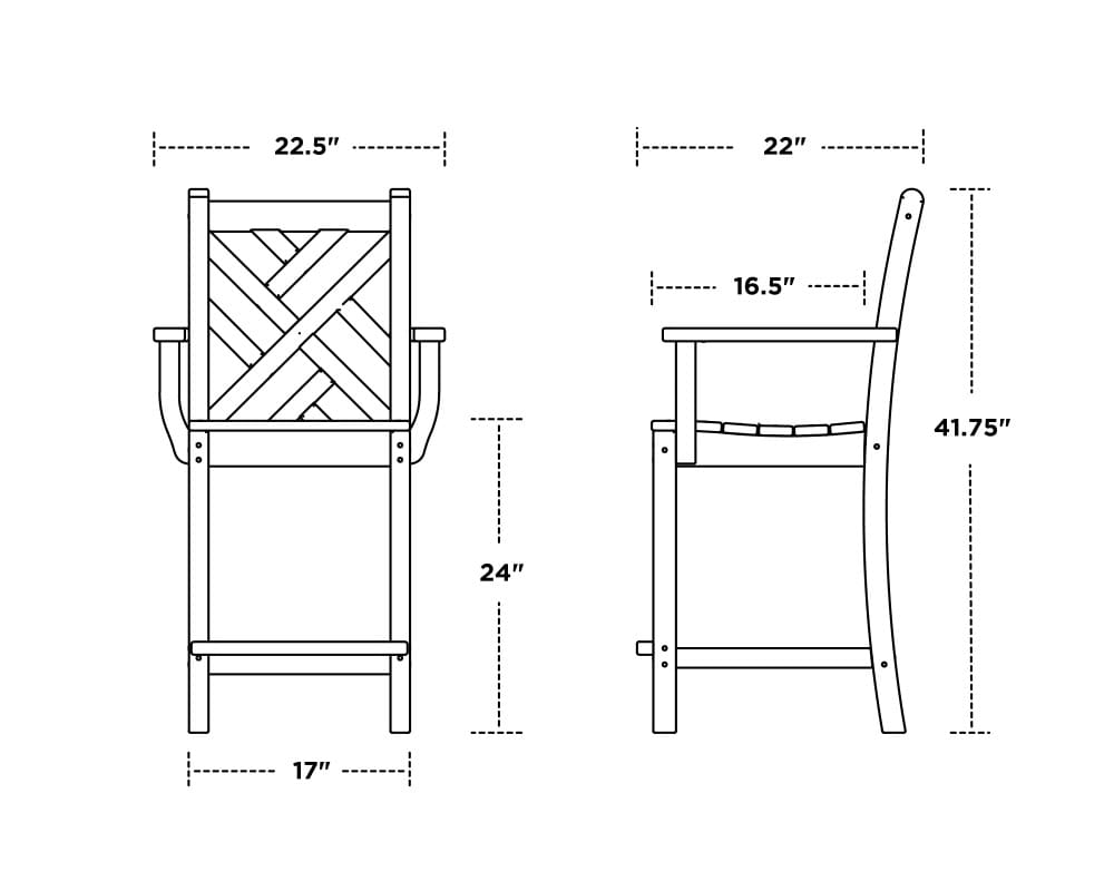 Chippendale Counter Arm Chair - Image 4