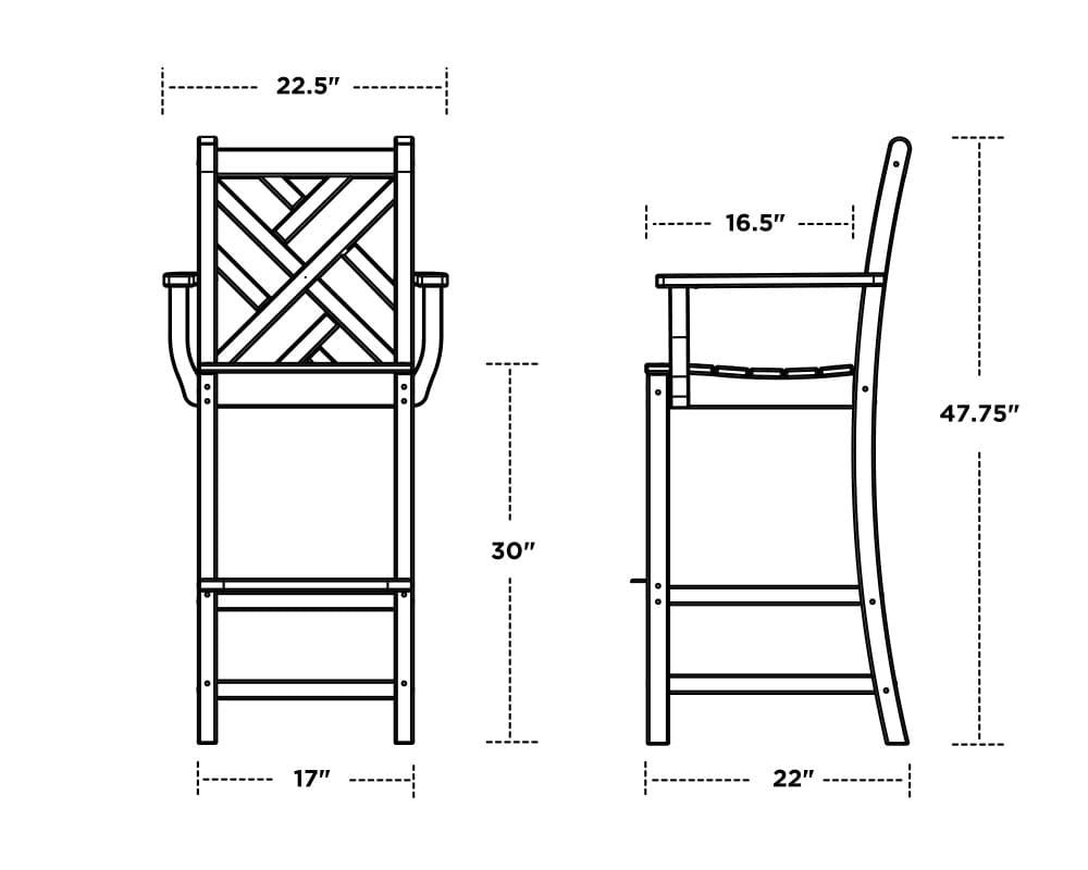 Chippendale Bar Arm Chair - Image 5