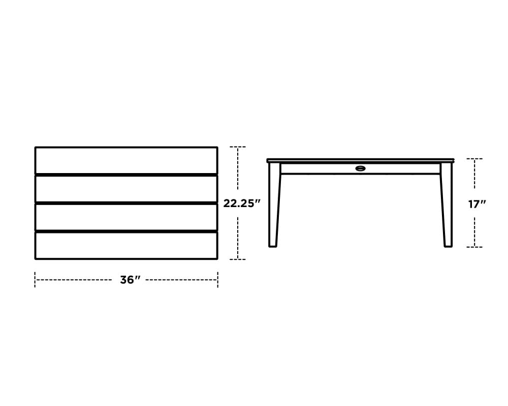 Newport 22" x 36" Coffee Table- Vintage - Image 2