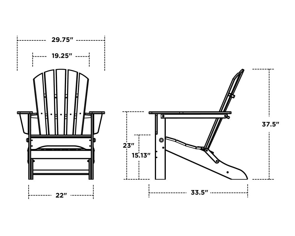 Palm Coast Folding Adirondack- Vibrant - Image 6