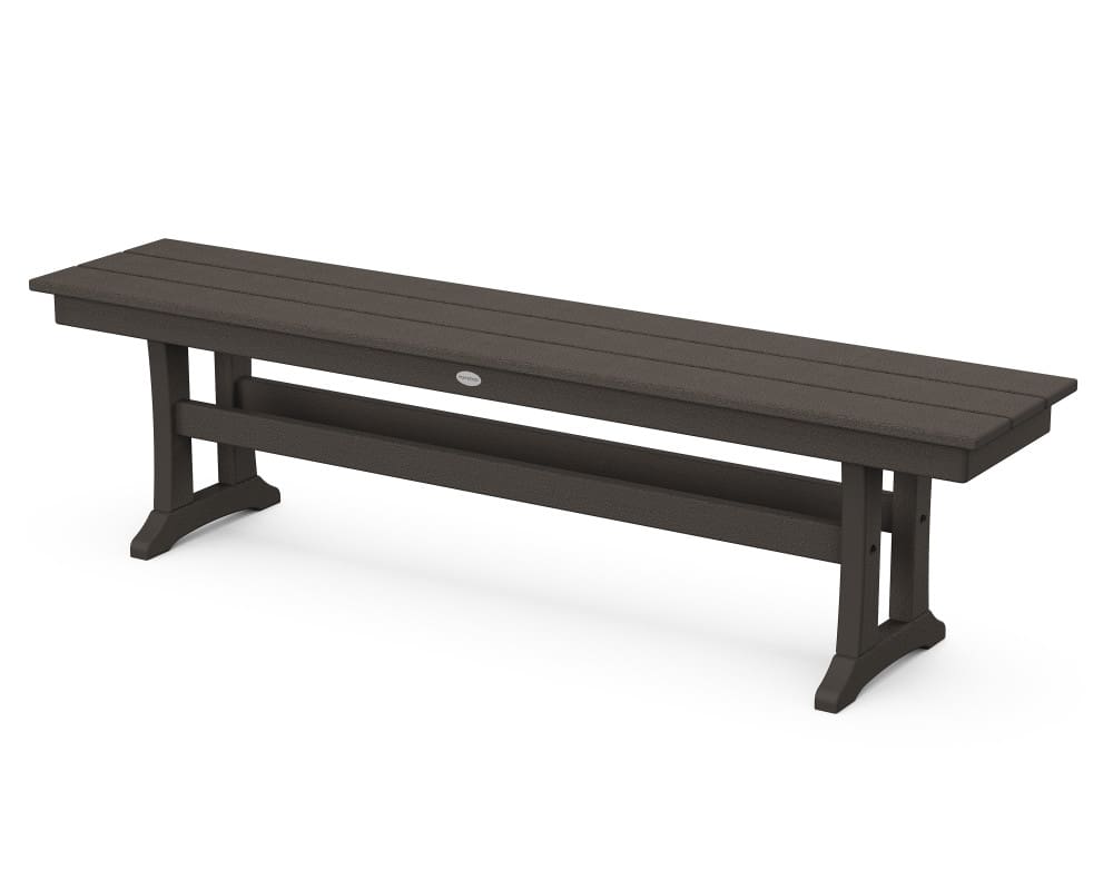 Farmhouse Trestle 65" Bench- Vintage