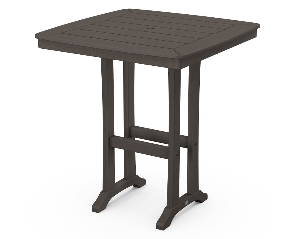 Nautical Trestle 37" Bar Table- Vintage