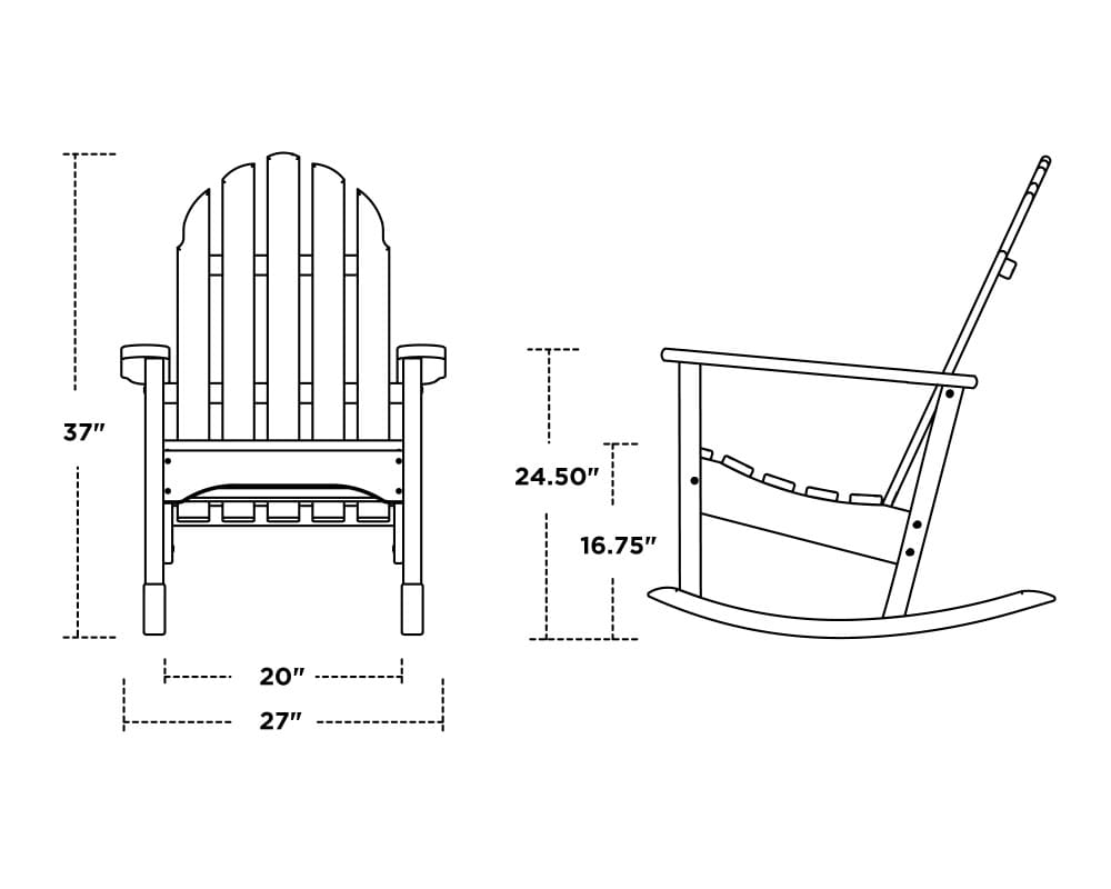 Classic Adirondack Rocking Chair - Image 6