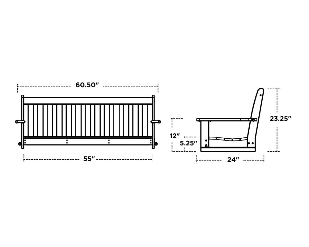 Vineyard 60" Porch Swing - Image 6