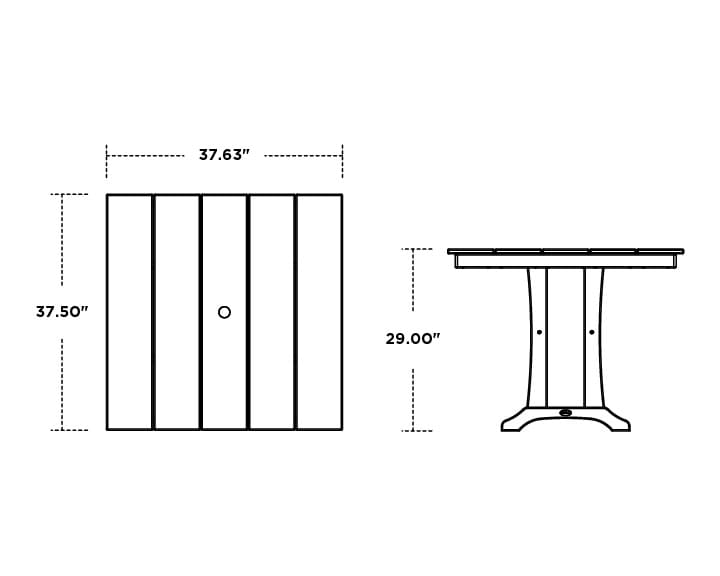 Farmhouse Trestle 37" Dining Table - Image 2