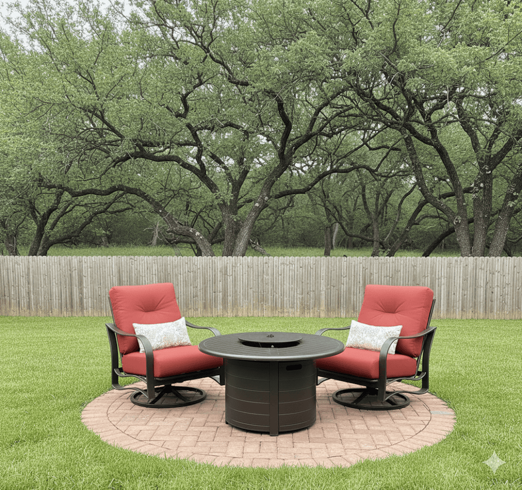 Farnham Slatted Top 42" Rd. Fire Table