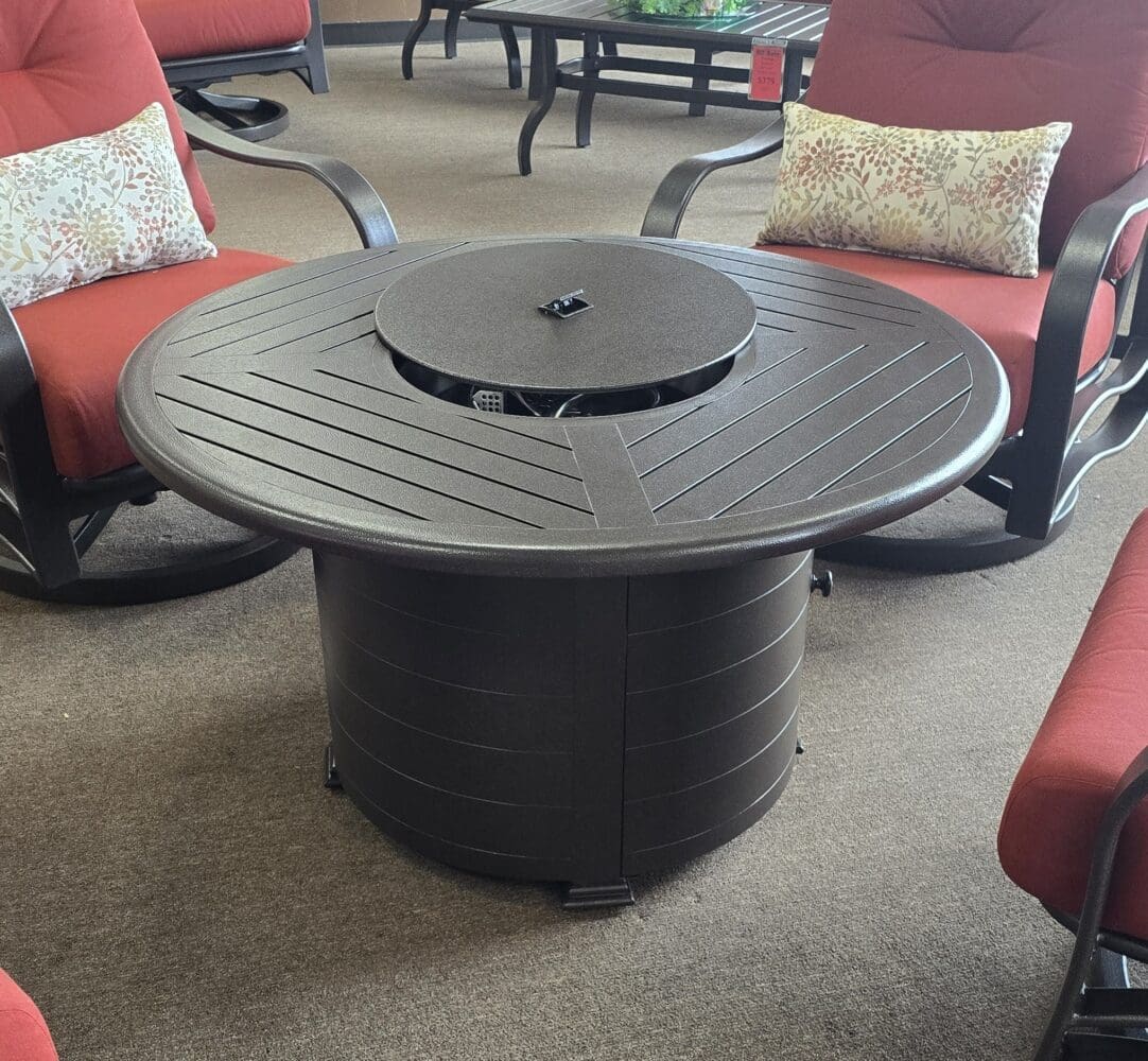 Farnham Slatted Top 42" Rd. Fire Table - Image 2